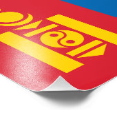 Mongolei-Flagge Fotodruck (Ecke)