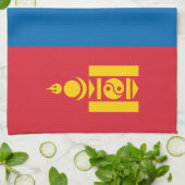Mongolei-Flagge Geschirrtuch (Gefaltet)