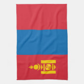 Mongolei-Flagge Geschirrtuch (Vertikal)