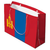 Mongolei-Flagge Große Geschenktüte (Rückseite Schrägansicht)