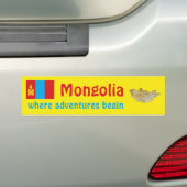 Mongolei-Flagge + Karten-Autoaufkleber Autoaufkleber (Auf Auto)