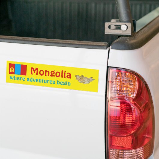 Mongolei-Flagge + Karten-Autoaufkleber Autoaufkleber (Auf Lkw)