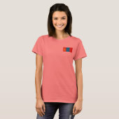 Mongolei-Flagge + Karten-T - Shirt (Vorne ganz)