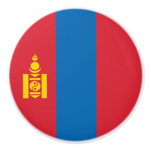 Mongolei-Flagge Keramikknauf (Vorderseite)