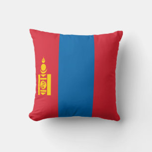 Mongolei-Flagge Kissen