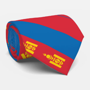 Mongolei-Flagge Krawatte