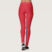 Mongolei-Flagge Leggings (Rückseite)