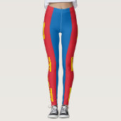 Mongolei-Flagge Leggings (Vorderseite)
