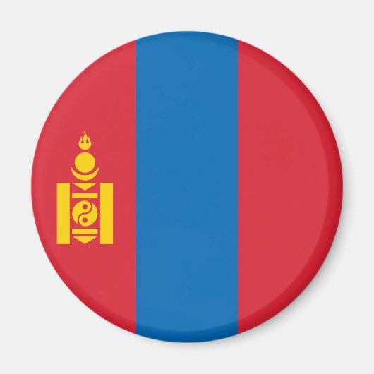 Mongolei-Flagge Magnet (Vorne)