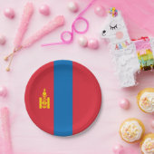 Mongolei-Flagge Pappteller (Party)