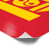 Mongolei-Flagge Poster (Ecke)