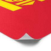 Mongolei-Flagge Poster (Ecke)