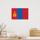 Mongolei-Flagge Poster (Küche)