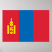 Mongolei-Flagge Poster (Vorne)