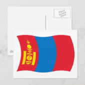 Mongolei Flagge Postkarte (Vorne/Hinten)
