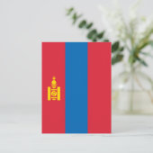 Mongolei-Flagge Postkarte (Stehend Vorderseite)