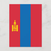 Mongolei-Flagge Postkarte (Vorderseite)