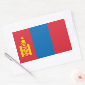 Mongolei-Flagge Rechteckiger Aufkleber (Umschlag)