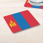 Mongolei-Flagge Rechteckiger Pappuntersetzer (angewinkelt)