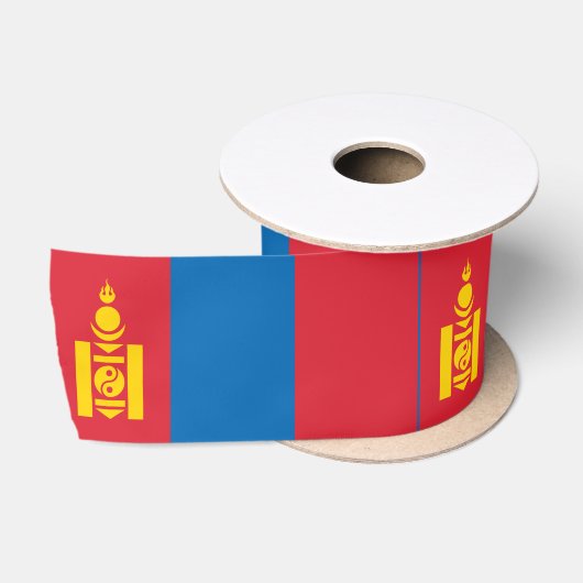 Mongolei-Flagge Satinband (Spule)