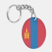 Mongolei-Flagge Schlüsselanhänger (Vorderseite links)