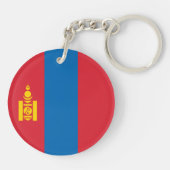 Mongolei-Flagge Schlüsselanhänger (Rückseite)
