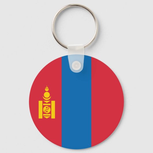 Mongolei-Flagge Schlüsselanhänger (Vorderseite)