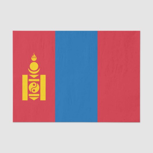 Mongolei-Flagge Seidenpapier (Vorderseite)