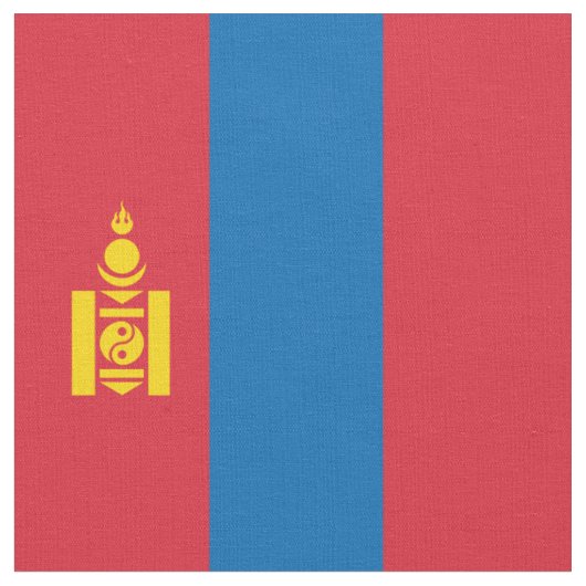 Mongolei-Flagge Stoff (Nahaufnahme)