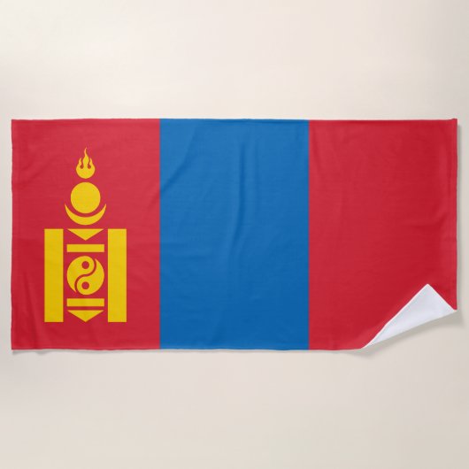 Mongolei-Flagge Strandtuch (Vorderseite)