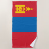 Mongolei-Flagge Strandtuch (Vorderseite)