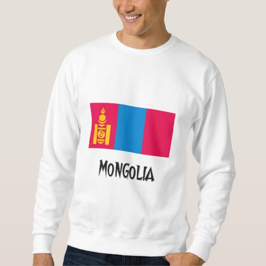Mongolei-Flagge Sweatshirt (Vorderseite)