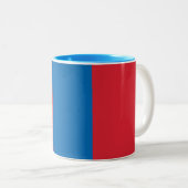 Mongolei-Flagge Zweifarbige Tasse (VorderseiteRechts)