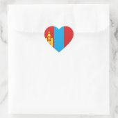 Mongolei-Flaggen-Herz-Aufkleber Herz-Aufkleber (Tasche)