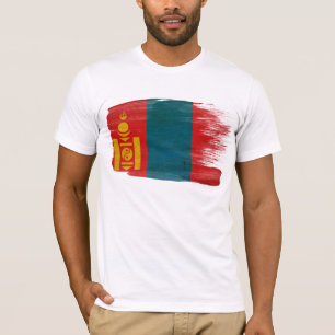 Mongolei-Flaggen-T - Shirt