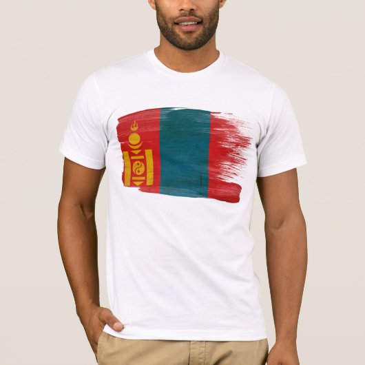 Mongolei-Flaggen-T - Shirt (Vorderseite)