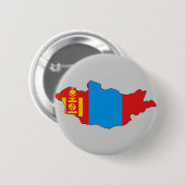 Mongolei-Flaggenkarte Button (Vorne & Hinten)