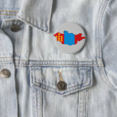 Mongolei-Flaggenkarte Button (Beispiel)