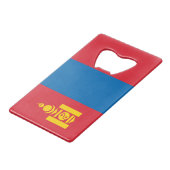 Mongolei Geldbeutel Flaschenöffner (Vorderseite Schrägansicht)