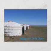 Mongolei - Gobi Wüste Ger Camp Postkarte (Vorderseite)