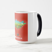 Mongolei Illustrierte Karte Tourismus Poster. Verwandlungstasse (VorderseiteRechts)