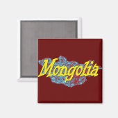 Mongolei-Karte Magnet (Vorderseite/Rückseite)