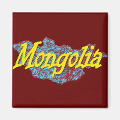 Mongolei-Karte Magnet (Vorne)