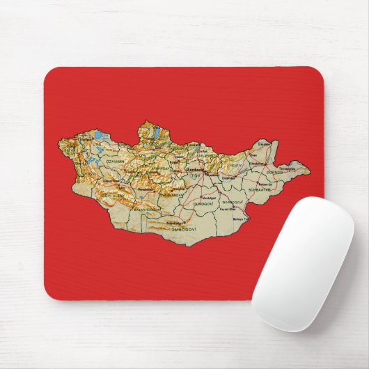 Mongolei-Karte Mousepad (Mit Mouse)