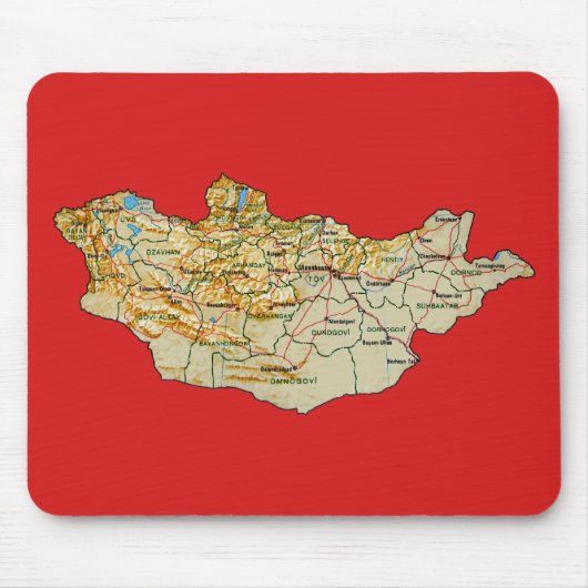 Mongolei-Karte Mousepad (Vorne)
