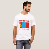 Mongolei + Karte + Text-T - Shirt (Vorne ganz)