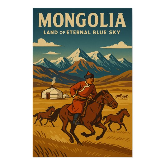 Mongolei - Land des ewigen blauen Himmels Poster (Vorderseite)