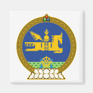 Mongolei Land Wappen Symbol Emblem Flagge Pferd Magnet