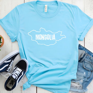 Mongolei-Länderkarte Mongolische Grenzlinie T-Shirt