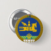 Mongolei Landeswappen Symbol Emblem Flagge Pferd Button (Vorne & Hinten)